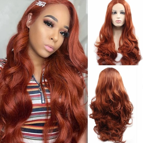 LEVIN 22” COPPER RED BODY WAVY lace front wig *NEW*
